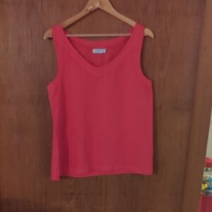 Elegant Red V-Neck Tank Top